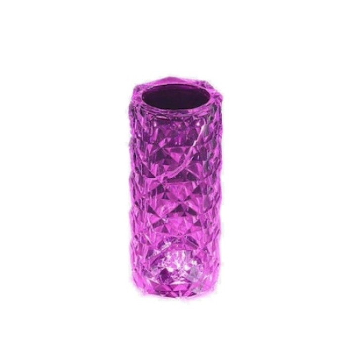 Лампа за под, Crystal Diamond AhaPrint, Амбиентна, RGB 16 цвята, Touch, 2000mAh батерия, USB-C зареждане