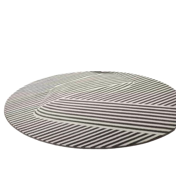 Covor rotund, moale, pentru living sau dormitor, 120cm, imitatie de casmir