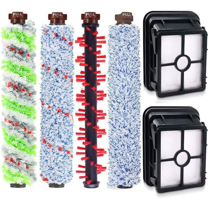 Set perii de schimb, compatibile cu aspirator Bissell Crosswave, pentru podele dure, multicolor