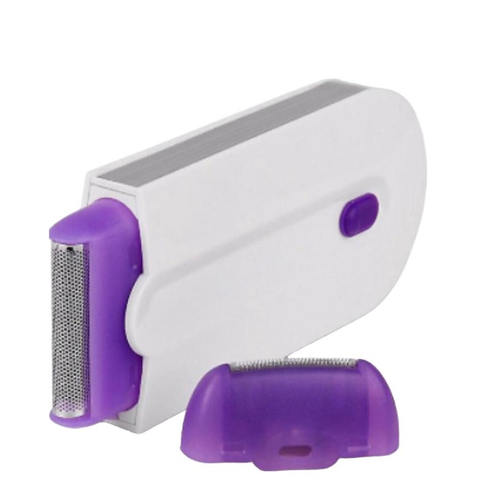 Електрически епилатор за жени, водоустойчив, USB зареждане, за тяло и лице, бял/лилав