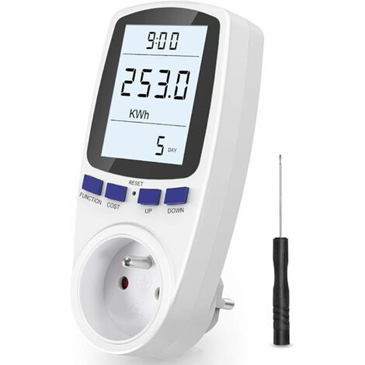 Contor consum energie electrica, monitorizare cu afisaj LCD, 185v-264v