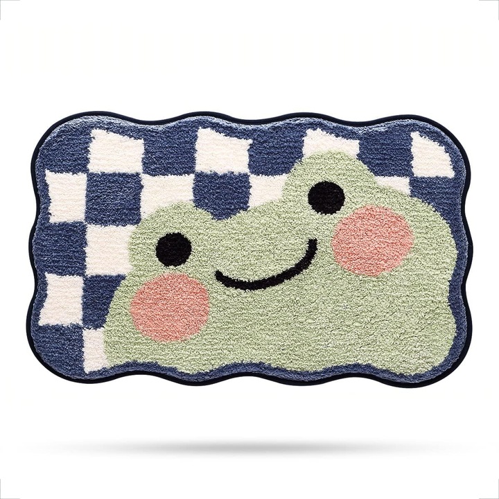 Covor de baie antiderapant, confortabil, multicolor, lavabil in masina