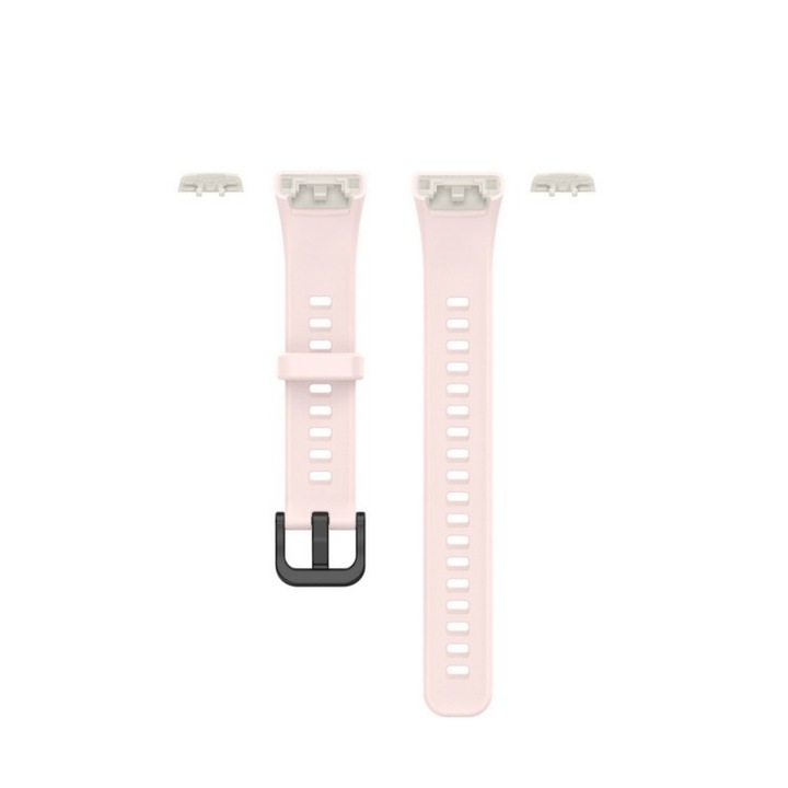 Szilikon szíj Huawei Band 6 fitnesz karkötőhöz, világos rózsaszín, egy méret
