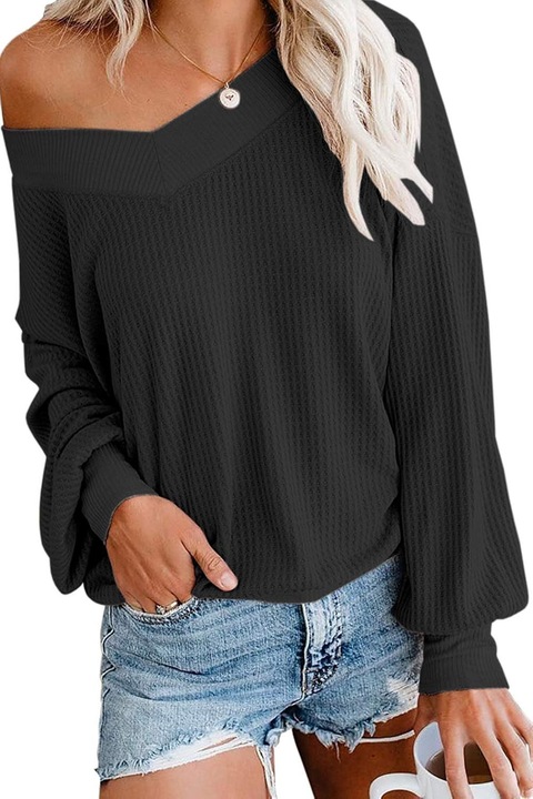 Bluza dama, Poliester, Negru, L INTL