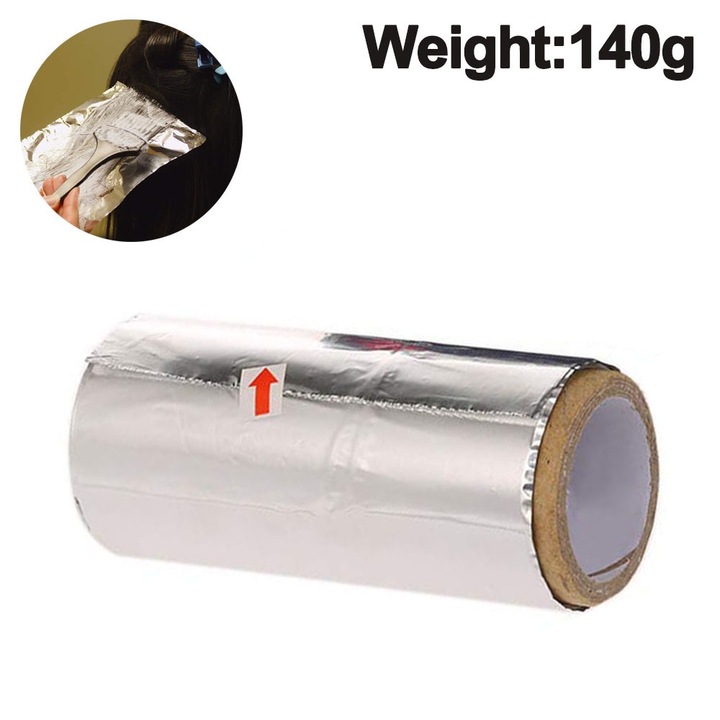 Folie de Aluminiu pentru Vopsit si Permat, rezistenta la rupere, argintiu, 8.5cm, set