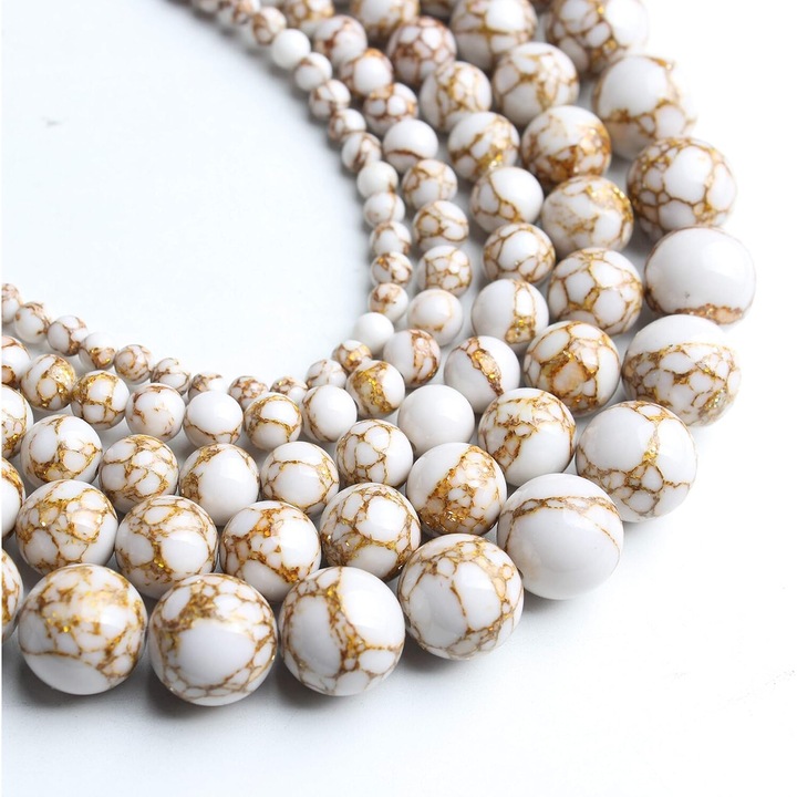 Set de Artizanat, Margele , 8mm, AAA, Impermeabil, 46 bucati/set, 15 inches