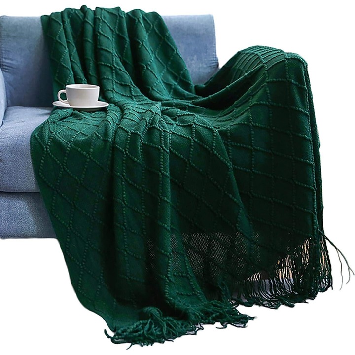 Patura, acril, verde, 130 x 200 cm