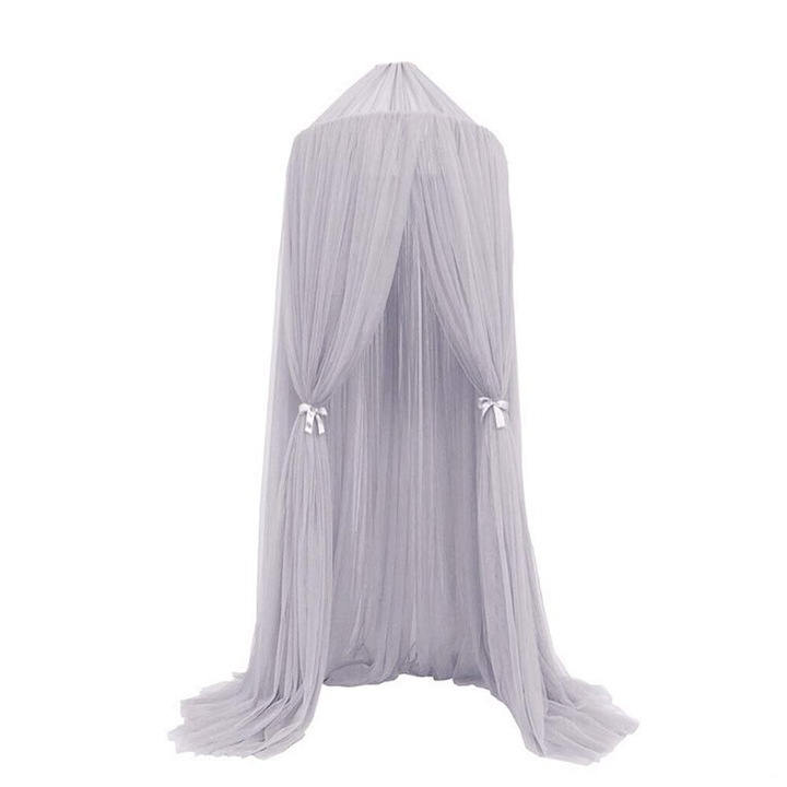 Baldachin decorativ pentru patut bebe, mov