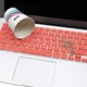Folie protectie tastatura MacBook Pro, silicon, lavabila, corai