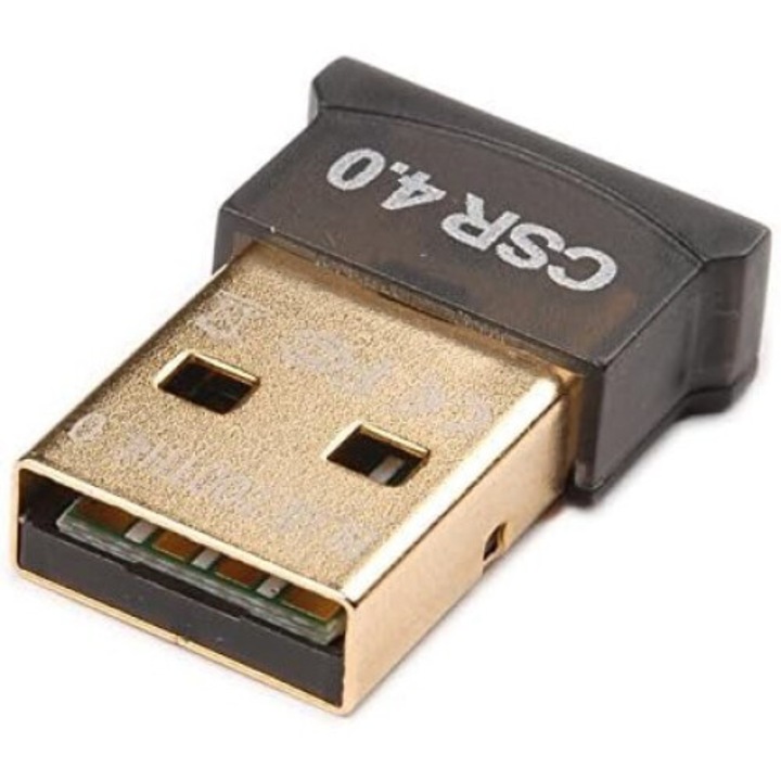 USB адаптер, Bluetooth 4.0, Съвместим с Windows, Лесно свързване, 0.375MB/s, Черен