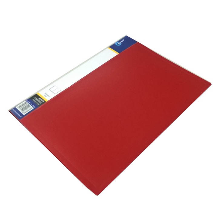 Dosar cu folii, AMOS Taurus, 30 compartimente, A4, rosu