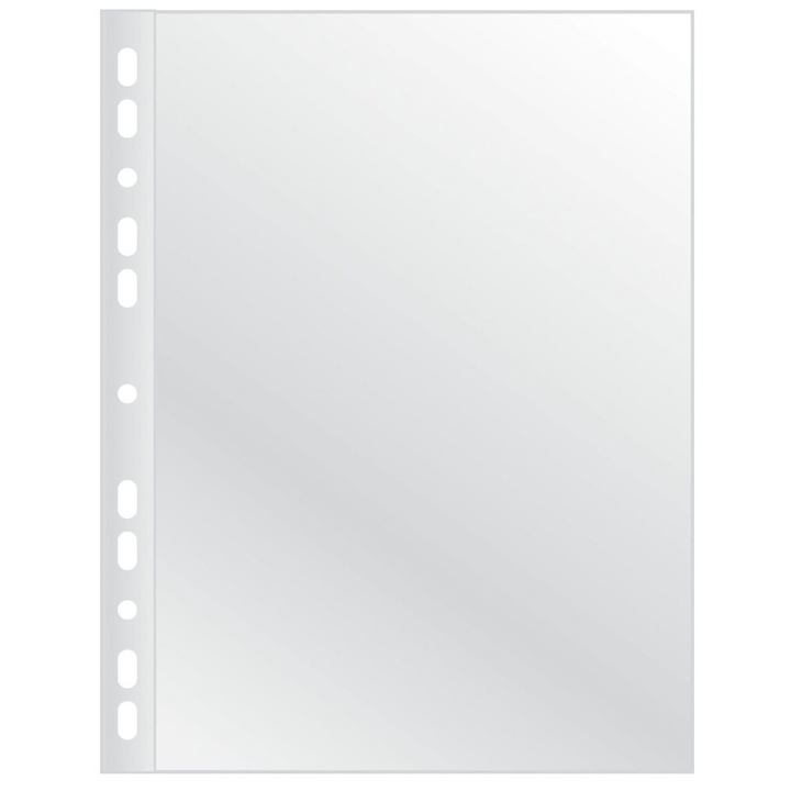 Set 100 folii protectoare, Q-Connect, Polipropilena, 40μm, A4, 230x300mm, Transparent