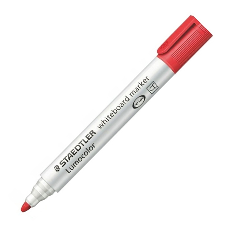 Marker whiteboard STAEDTLER Lumocolor, varf rotund, 2mm, rosu