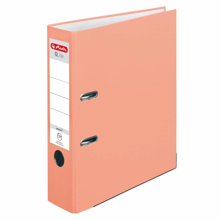 Етажерка за книги, Herlitz, картон, A4, 80 мм, цвят сьомга