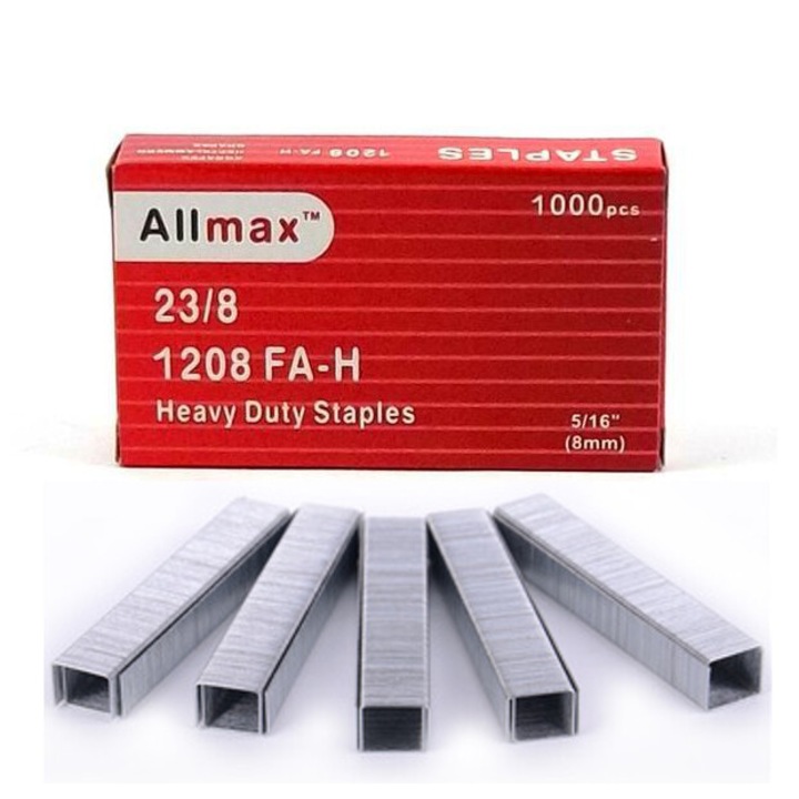 Set 10 pachete capse AMOS Taurus 23/8, galvanizate, 1000 buc/pachet