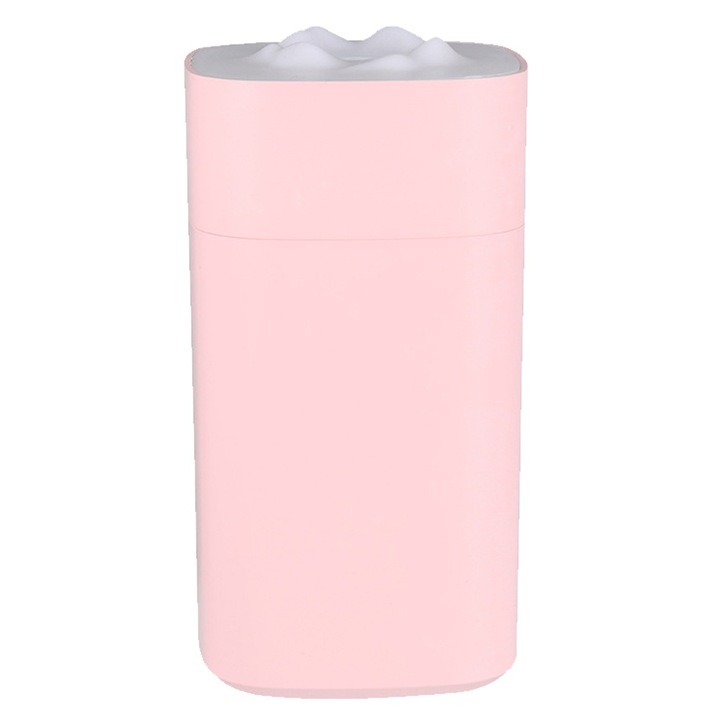 Hordozható párásító, mini, rózsaszín, csendes működés, kis méret