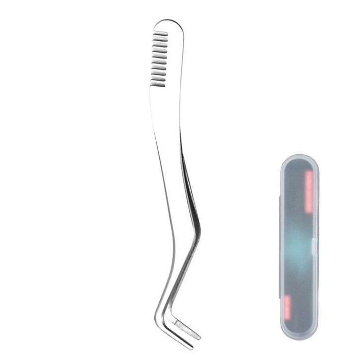 Set aplicatoare gene false QttvbTna, pentru extensii, cu cutie PVC, profesional