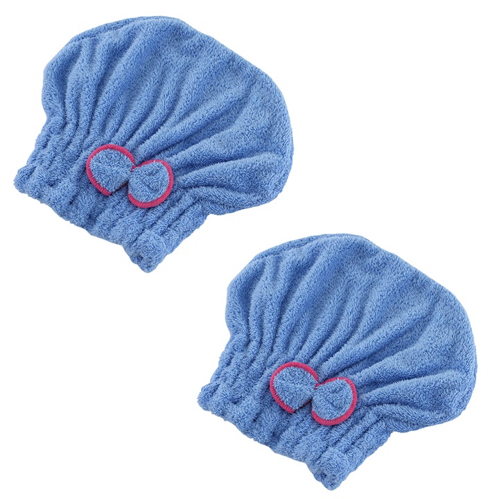 2 darab kék mikroszálas hajtörlő szett