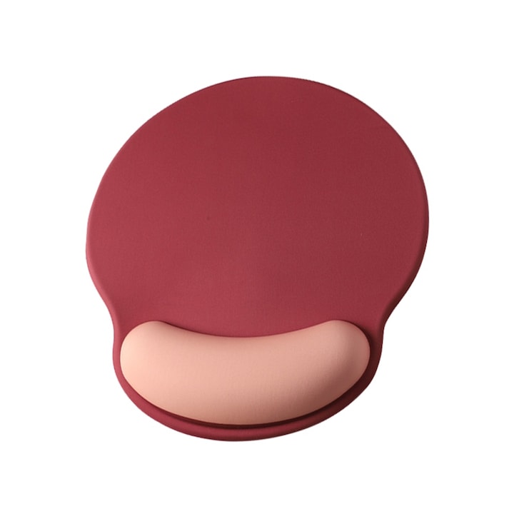 Jormftte ergonomikus egérpad, gél csuklótámasz, csúszásmentes, bordó színű, közepes méretű