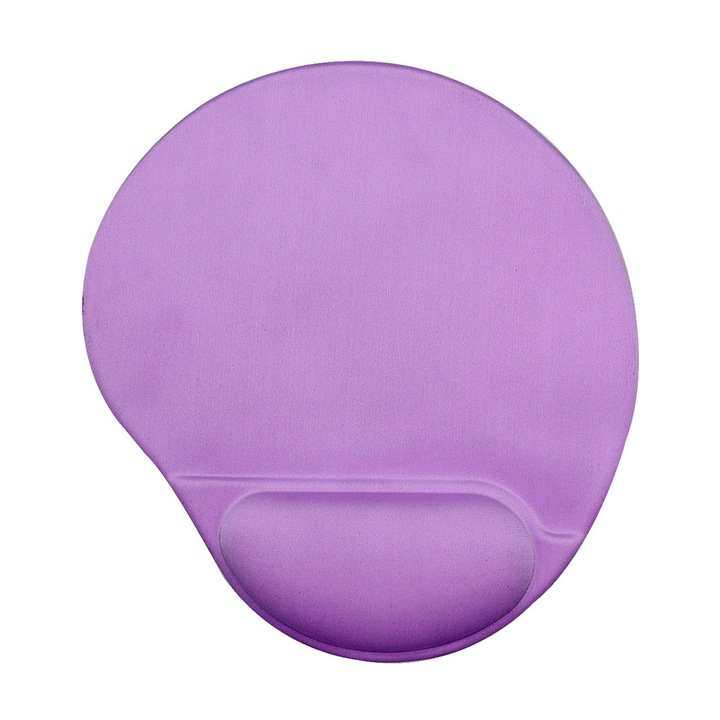 Mousepad cu suport pentru incheietura, Zeaicos, ergonomic, violet