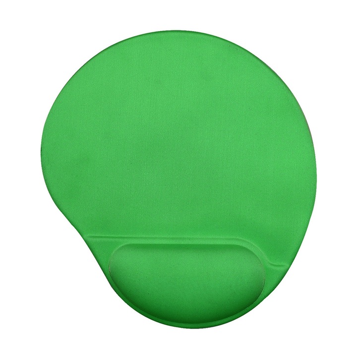 Mousepad cu suport pentru incheietura, Zeaicos, ergonomic, verde