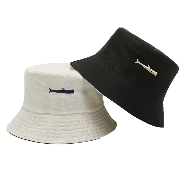 Jormftte fekete, pamut, összecsukható nyári bucket sapka