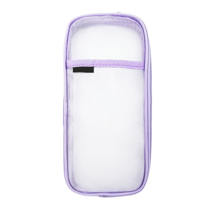 Моливник QttvbTna, Многофункционален, голям капацитет, лилав / прозрачен, 55 гр