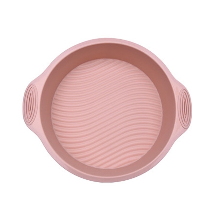 Szilikon tortaforma, kerek, rózsaszín