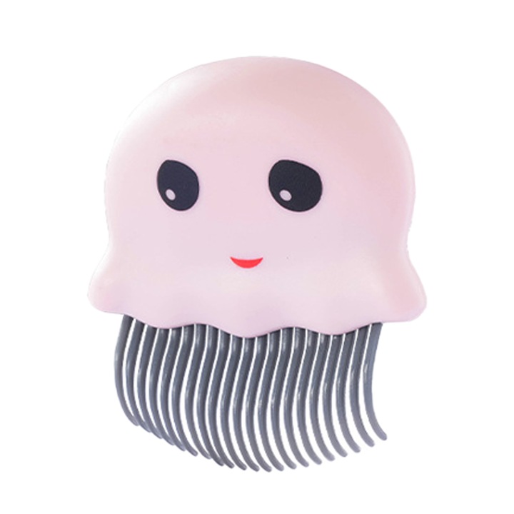 Гребен за подстригване на котки, QttvbTna, ABS, розов, 8,2x7x1,2 см