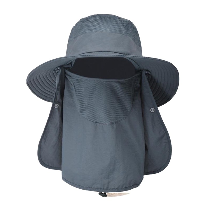 QttvbTna horgászsapka, fényvédő UPF 50+, széles karimájú, unisex, poliészter