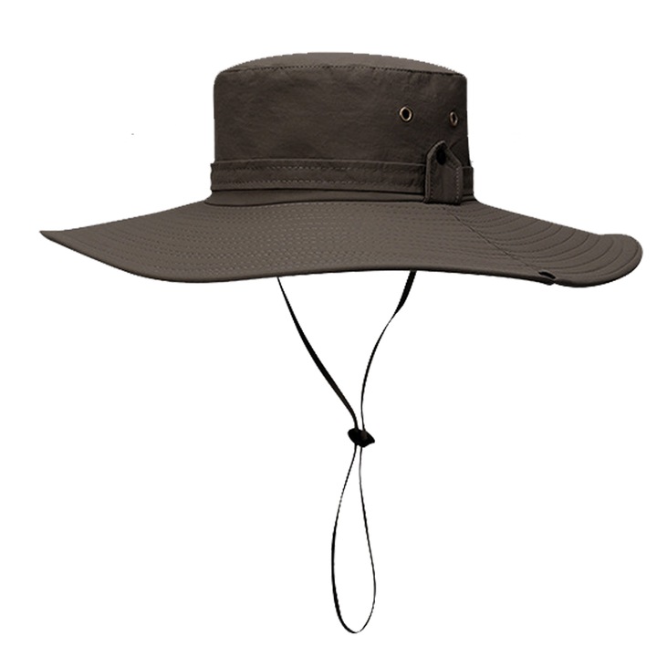 Туристическа шапка QttvbTna, водоустойчива, цвят каки, сгъваема, полиестер