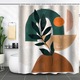 Абстрактна тропическа завеса за душ, Peysaitr, водоустойчива, 180x180 см