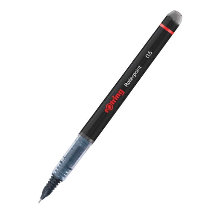 Roller ROTRING, varf ceramic 0,5mm, tus vizibil, negru