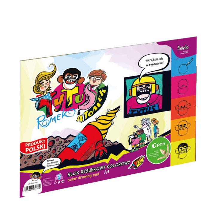 Bloc de desen Fiorello Tytus, editie limitata, A4, 16 pagini, produs in Polonia
