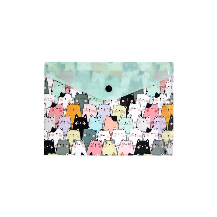 Dosar plic Biurfol, A5, Polipropilena, Multicolor