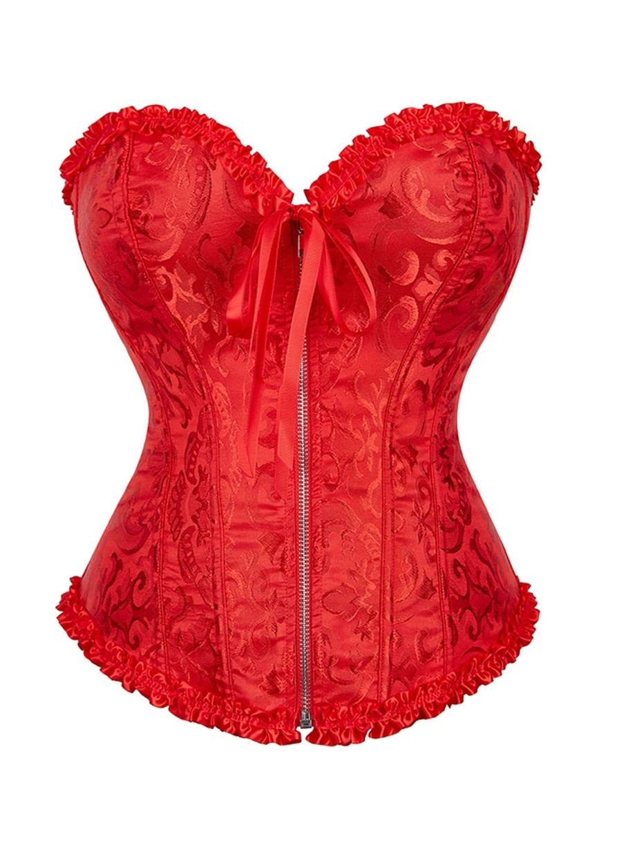 Corset elegant dama, Cozevdnt, Poliester, Rosu, XS INTL - eMAG.ro