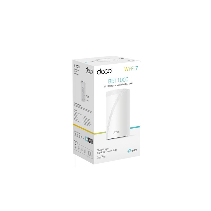 TP-Link Deco BE65 BE11000 Whole Home Mesh Wi-Fi 7 System, 251376, Router