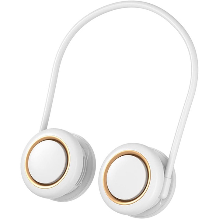 Hordozható nyakba akasztható ventilátor, 360°-ban forgatható, 3 sebesség, kompakt kialakítás, lapát nélkül