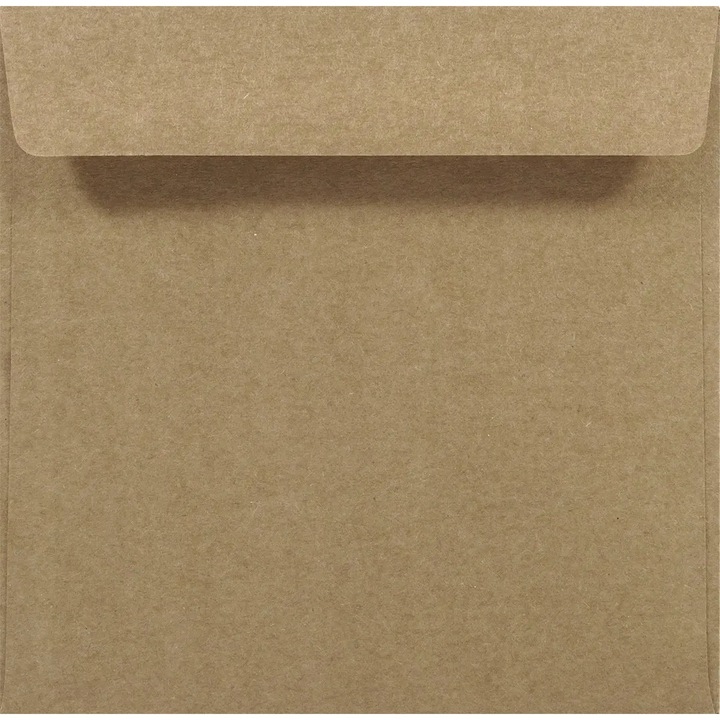 Négyzet alakú díszboríték készlet, Netuno, EKO Kraft, K4, 155x155mm, Nedves ragasztás, ökológiai, 100g/m2, Papír, barna, 100 db