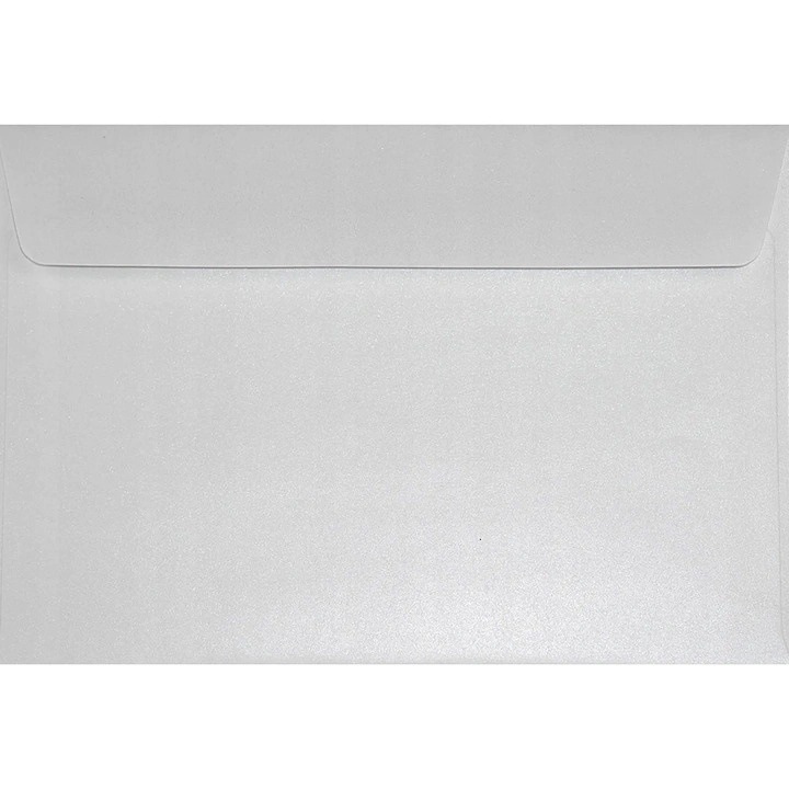 Dekoratív fém boríték készlet, Netuno, Sirio Pearl, C6, 114x162mm, Kivehető szalag, 110g/m2, Papír, fehér, 500 db