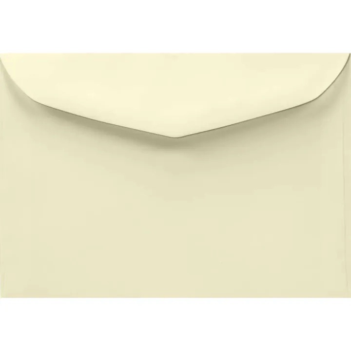 Set de plicuri decorative netede, Netuno, Lessebo, B6, 120x180mm, Lipire umeda, 100g/m2, Hartie, ecru, 100 buc