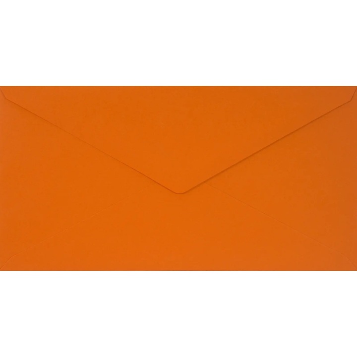 Dekoratív színes boríték készlet, Netuno, Sirio Color, DL, 110x220mm, Nedves lezárás, V-típus, 115g/m2, Papír, narancs, 500 db