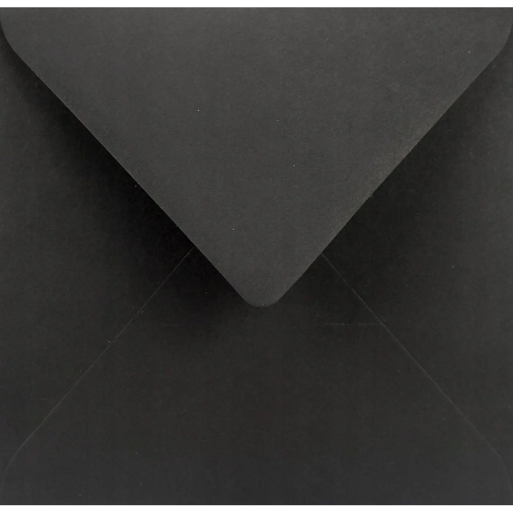 Négyzet színű díszboríték készlet, Netuno, Sirio Color, K4, 155x155mm, Nedves ragasztás, V-típus, 115g/m2, Papír, fekete, 500 db