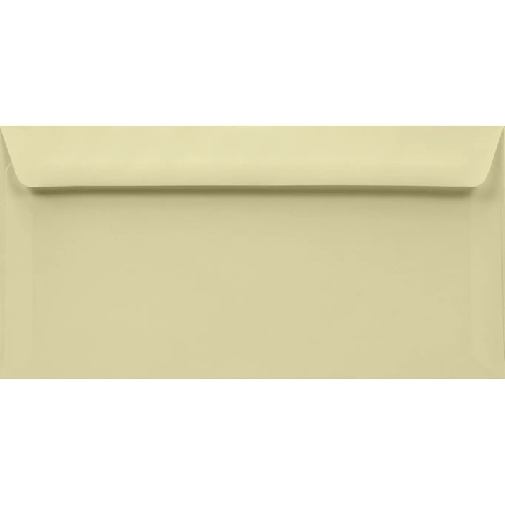 Set de plicuri decorative netede, Netuno, Arena, DL, 110x220mm, Lipire umeda, 120g/m2, Hartie, crema, 500 buc