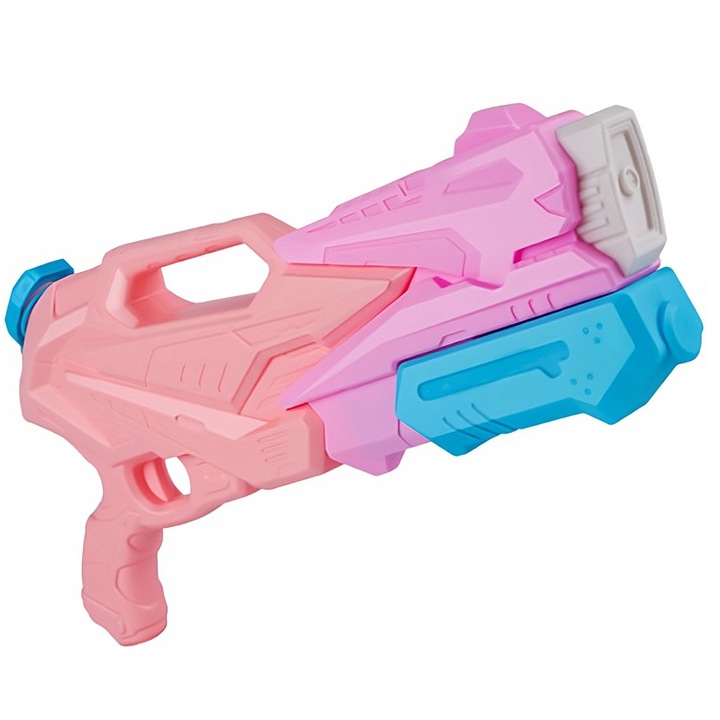 Детски воден пистолет, контролер за игра, за плаж/басейн, резервоар 770 ml, 3 дюзи, възраст 6+, розов