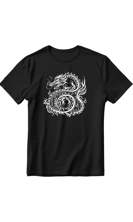 Férfi póló Libra Zodiac modellmintával, pamut, fehér, Fekete