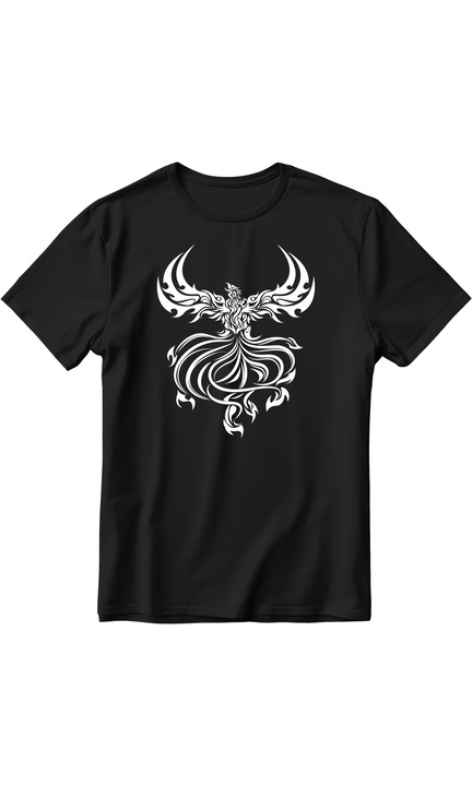 Férfi póló Sagittarius mintás mintával, pamut, fekete, Fekete