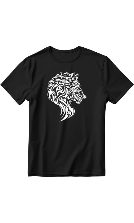 Férfi póló Capricorn Zodiac modellmintával, pamut, fehér, Fekete