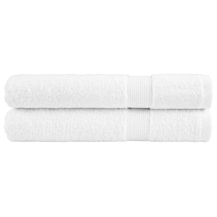 VidaXL prémium szaunatörölközők, SOLUND, 2 db, fehér, 80x200cm, 600gsm, 1.73 kg