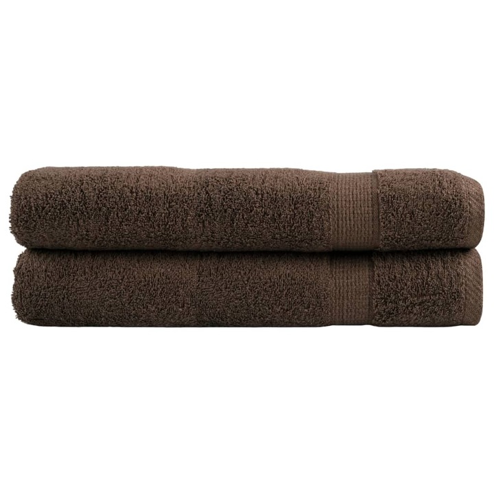 Комплект премиум кърпи за сауна SOLUND vidaXL, 2 бр, кафяви, 80x200 см, 600 gsm, 1.73 kg